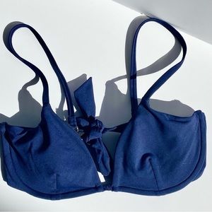 Lands’ End Navy Blue Underwire Bikini Top | 8